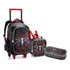 Kit Mochila Rodinha Lancheira Estojo Spider Dark Escolar
