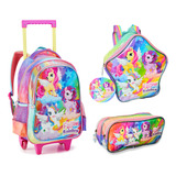 Kit Mochila Rodinha Lancheira