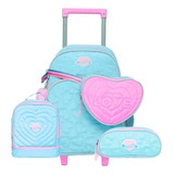 Kit Mochila Rodinha Love