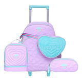 Kit Mochila Rodinha Love