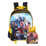 Kit Mochila Rodinhas Com Lancheira Térmica Garena Free Fire