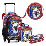 Kit Mochila Spider Aranha