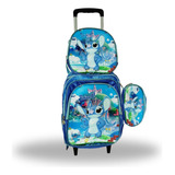 Kit Mochila Stitch Rodinhas