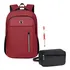 Kit Mochila Universitária Premium Vermelho Com Nécessaire