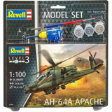 Kit Model Set Revell Helicoptero Ataque Apache Ah 64a 1 100