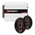 Kit Modulo Amplificador Ts800x4 + 2 Alto Falante Bicho Papao Cor Branco T800 Som Automotivo