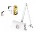 Kit Mola Porta De Vidro Aérea 45kg Soprano Branca Suporte