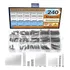 Kit Molas 240 Pcs Compressão De Aço Inoxidável Para Reparos