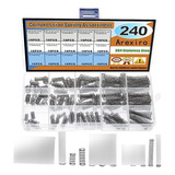 Kit Molas 240 Pcs Compressão De Aço Inoxidável Para Reparos