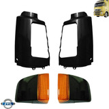 Kit Moldura Farol E Setas Dir Esq Volvo Fh Fm 2004 A 2010