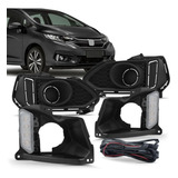 Kit Moldura Led Drl Daylight Honda Fit Exl 2018 2019 2020