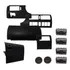 Kit Moldura Painel E Telas Difusor E Porta Luva Gol G3 Preto