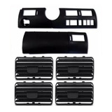 Kit Molduras Painel Telas Difusor Gol Parati Saveiro G3 2001 2002 2003 2004 2005 Preto kit Com 8 Peças 