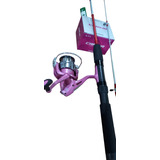 Kit Pesca Rosa Vara Frost 1,80m E Molinete Carina 4000