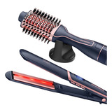 Kit Mondial Escova Secadora Prancha Alisadora Tourmaline