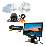 Kit Monitor 7 Polegadas 24v Com Câmera 24v Caminhão E Ônibus