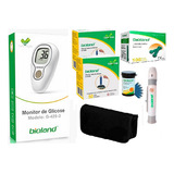 Kit Monitor De Glicose C 125 Tiras Lancetas Bioland G425 3