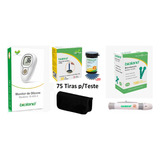 Kit Monitor De Glicose C 75 Tiras Lancetas Bioland G425 3
