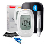 Kit Monitor De Glicose Com Bluetooth Lancetas Tiras E Estojo
