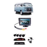 Kit Monitor Fixo Kombi C Sensor De Ré Emborrachado E Câmera