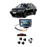 Kit Monitor Fixo Oroch Câmera Ré 2x1 Visão Noturna Sensor Ré