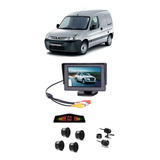 Kit Monitor Fixo Peugeot Partner Câm 2x1 Visão Not Sensor Ré