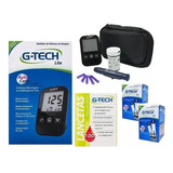 Kit Monitor Glicose Medir Glicemia 100 Tiras 100 Lanc G tech