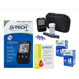 Kit Monitor Glicose Medir Glicemia 100 Tiras 100 Lanc G tech
