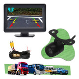 Kit Monitor Tela 4 3 Pol Lcd Câmera Ré Borboleta Cabo 10m