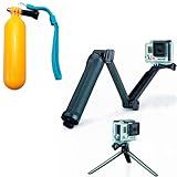 Kit Monopod 3 Way E Bastao Flutuante Para GoPro SJCAM Eken Shoot