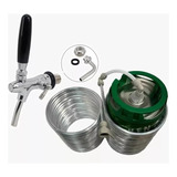 Kit Montagem Chopeira Barril 5l Heineken Serpentina Torneira Cor Cinza Gelo