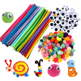 Kit Montessori Limpador De Cachimbo Pompons Olhinhos