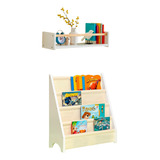 Kit Montessori Rack Para Livros Prateleira Flutuante