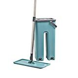 Kit Mop Flat Balde Lava E Seca 2 Refis Gira 360