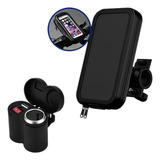 Kit Motoboy Tomada 5v 12v Moto Carrega Celular Gps Suporte