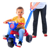 Kit Motoca Infantil Menino Triciclo Bebê Velotrol Empurrar