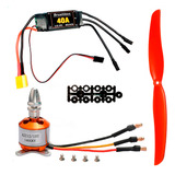 Kit Motor 2212 1400kv Esc 40a Hélices 8040
