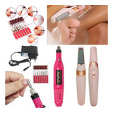 Kit Motor Lixadeira De Unha Gel E Removedor D Calos Eletrico