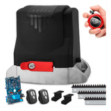Kit Motor Portão Eletrônico Deslizante Dz Niid Garen 4 5m Cor Preto prateado Frequência 433 Tamanho Da Engrenagem Z18 127v 220v