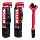 Kit Motul C1 C4 Limpeza E Lubrificação Da Corrente Escova