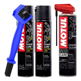 Kit Motul Chain Lube 2 X c4 1 Chain Clean c1 Escova