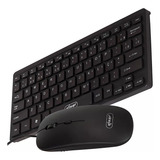 Kit Mouse E Teclado Membrana Multimidia 78 Teclas Abnt Usb