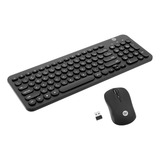 Kit Mouse E Teclado Sem Fio Com Teclas Redondas Bright 585 Cor Preto