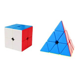 Kit Moyu Cubo Magico 2x2x2 + Cubo Piramide Pyraminx Speed