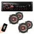 Kit Mp3 Player Pioneer Toca Rádio Usb + Falantes Bravox 5 