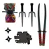 Kit Mpfestaecia Espada Ninja Plástico Brinquedo Infantil Deadpool Samurai Festa Cor Preto