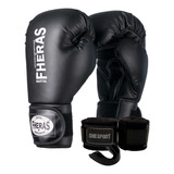 Kit Muay Thai Luva Fheras Band Bucal Best Protection