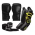 Kit Muay Thai Luva Pretorian Elite Preto Caneleira Bandagem