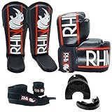 Kit Muaythai Kickboxing - Rhino By Spank -16oz- PRETO-