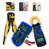 Kit Multímetro Digital Alicate Desencapador E Amperímetro